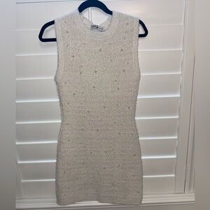 Zara Textured White Mini Dress